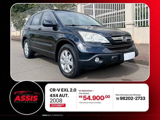 HONDA CRV 2.0 EXL 4X4 16V GASOLINA 4P AUTOMÁTICO HONDA CRV 2.0 EXL 4X4 16V GASOLINA 4P AUTOMÁTICO